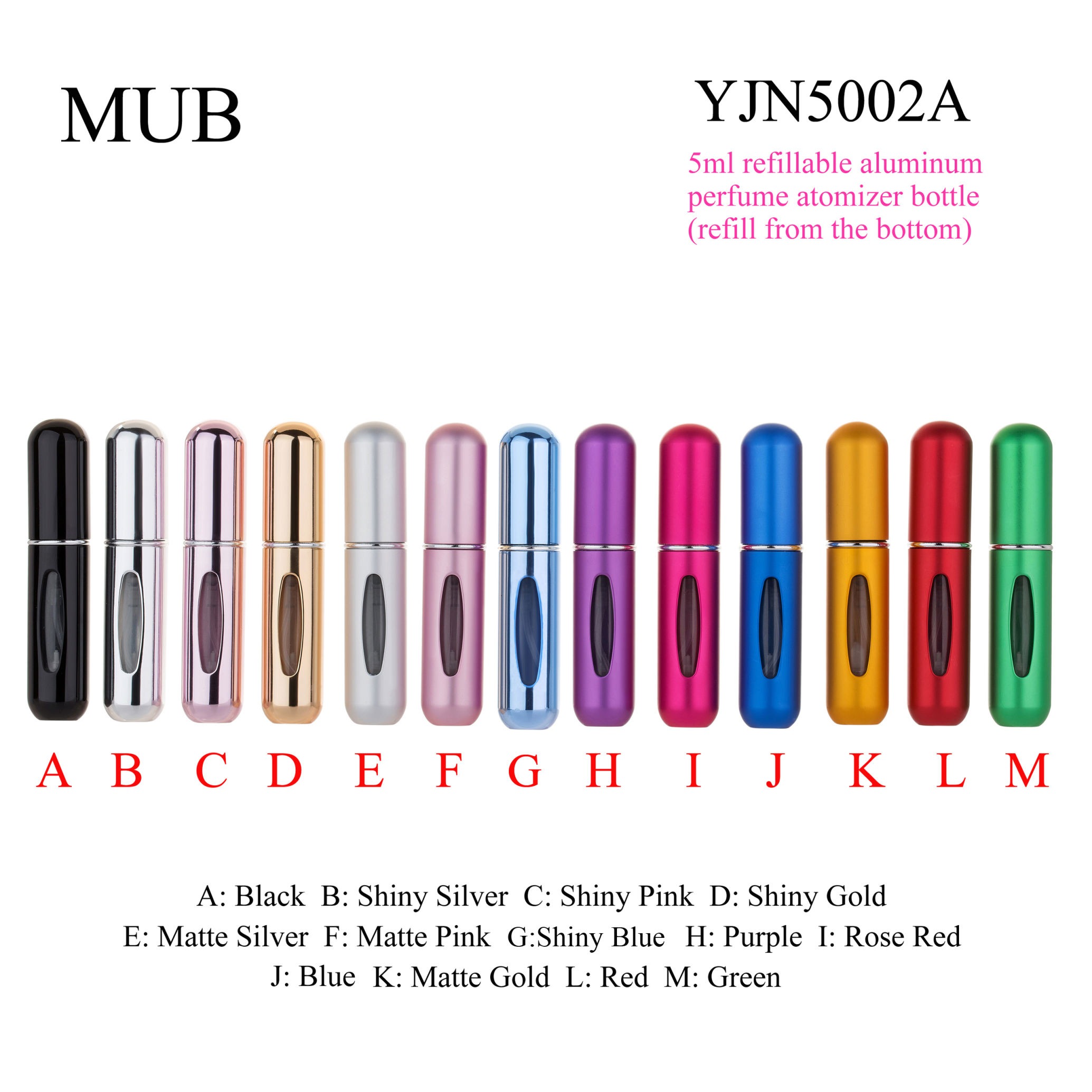 Mini Refillable Perfume Bottle Spray 5 ml